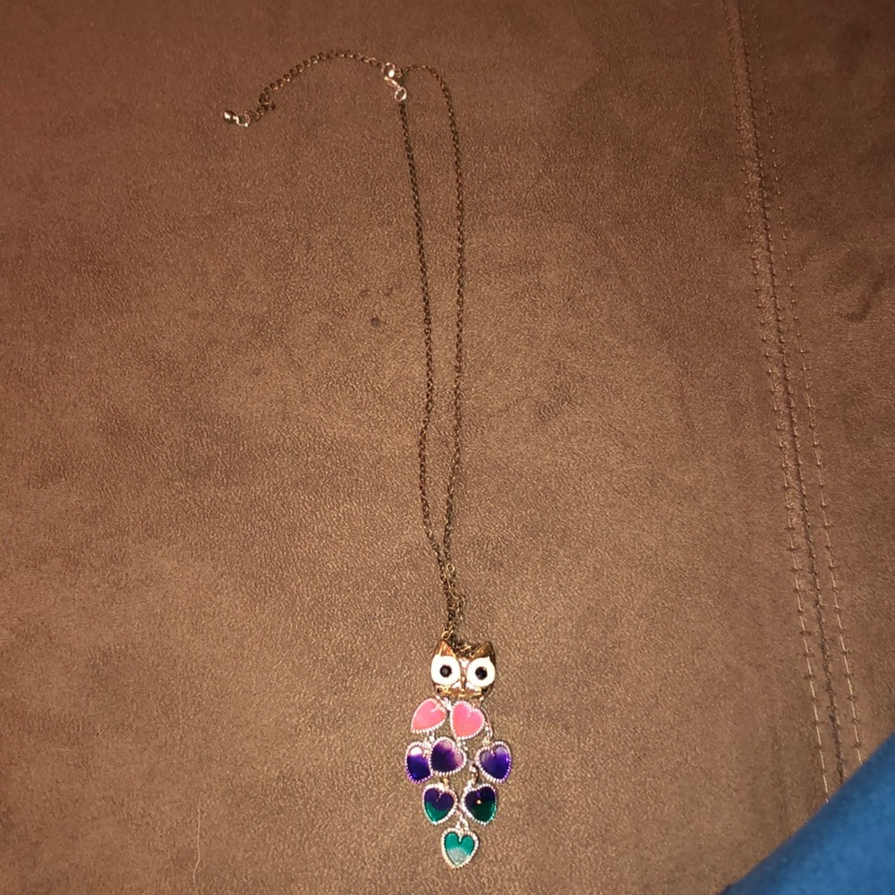 Multicolored Owl necklace